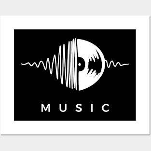 Music Soundwaves Vinyl Record Posters and Art